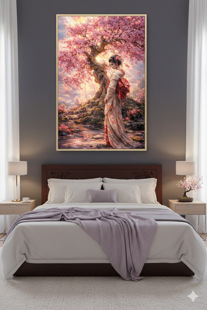 A Quiet Bow to Spring — Premium Digital Art Print