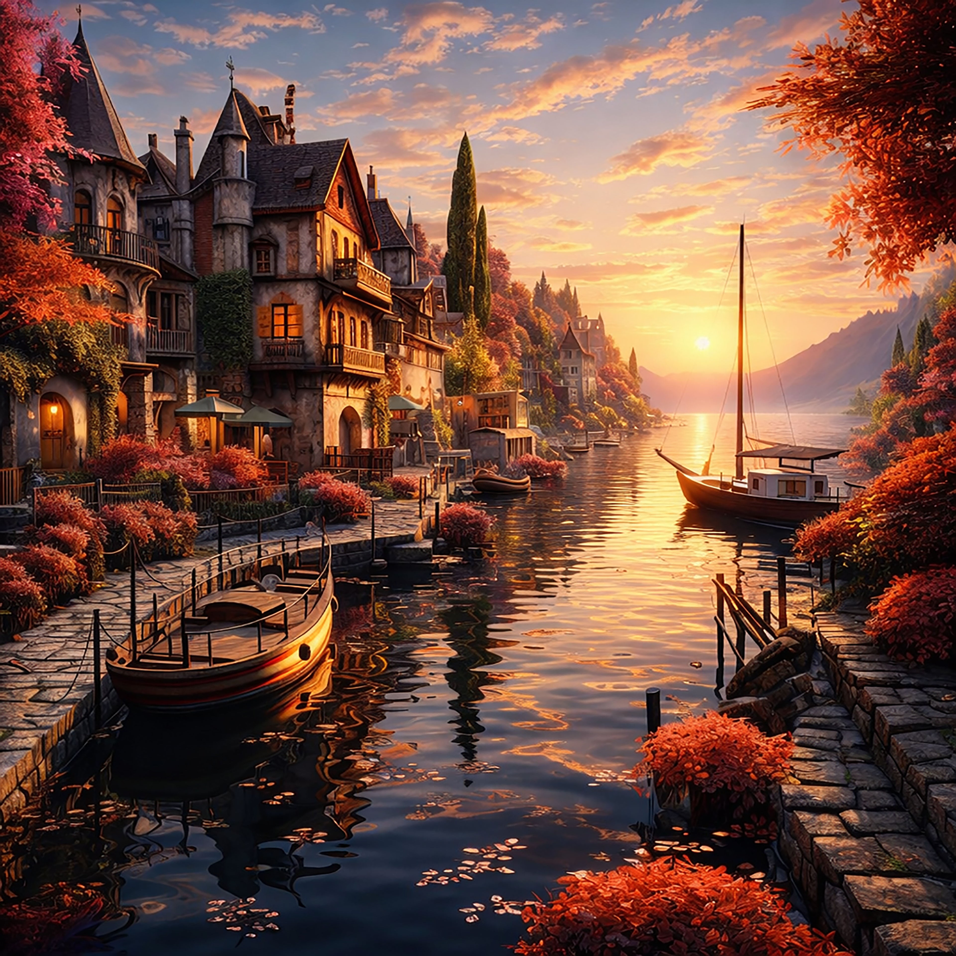 Autumn Harbor Afterglow