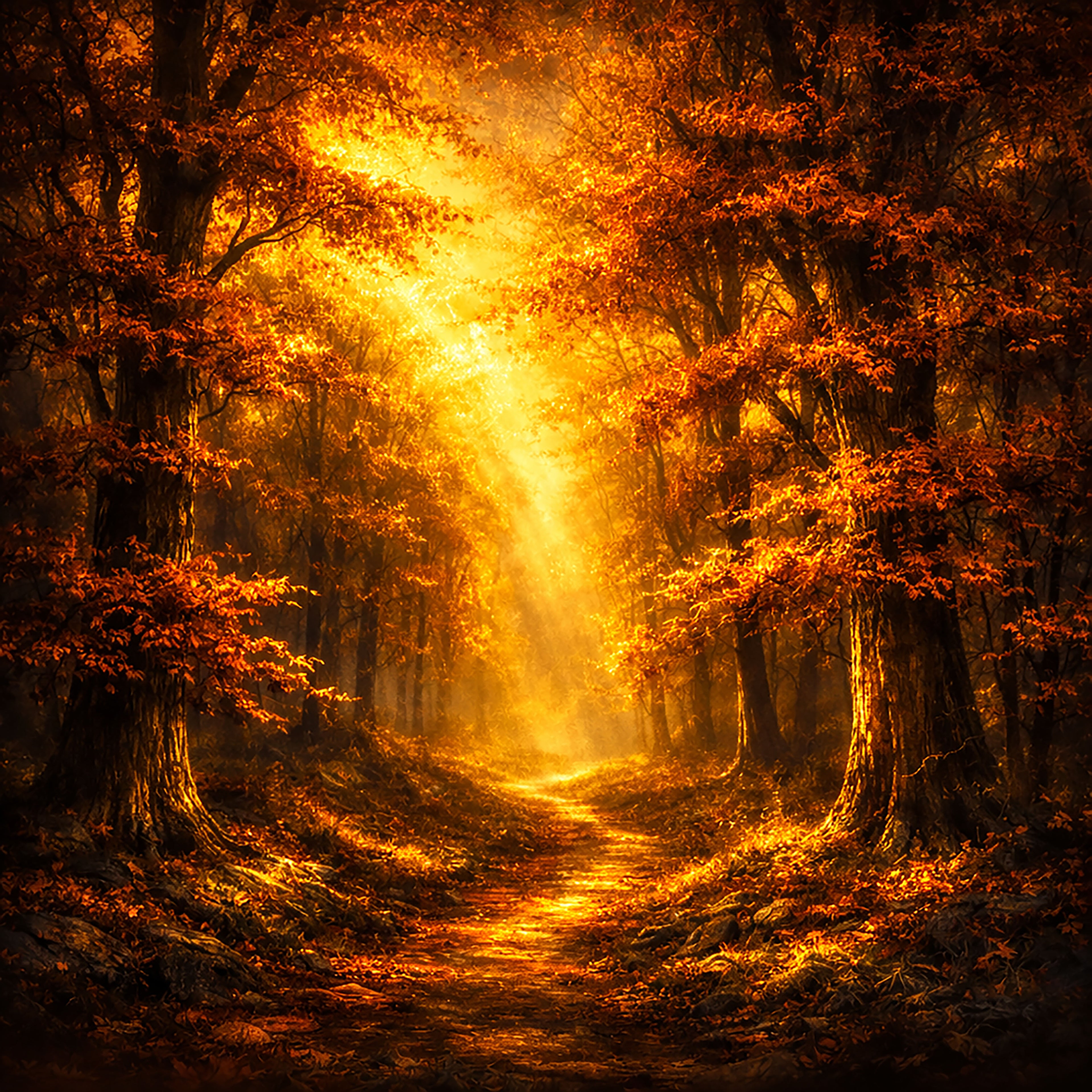 Autumn's Golden Corridor