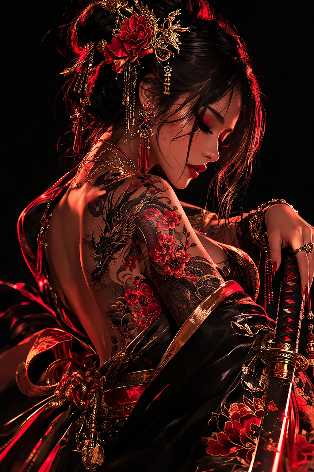Black Rose Katana