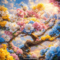 Blooming Branches in Golden Light