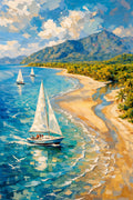 Bluewater Morning Run — Premium Digital Art Print