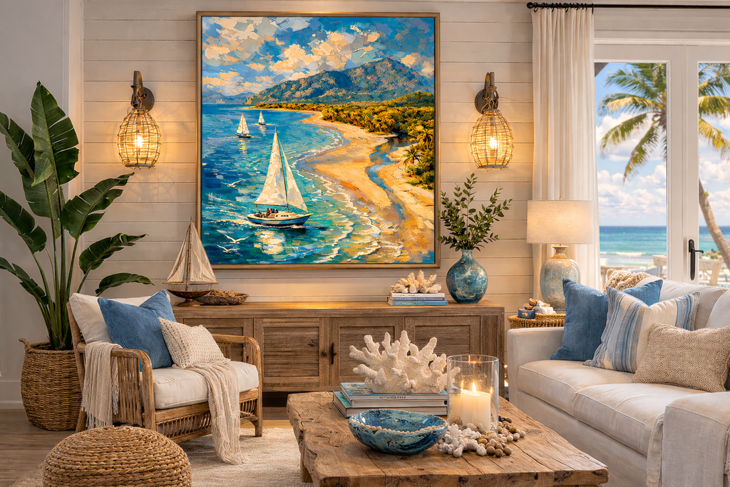 Bluewater Morning Run — Premium Digital Art Print