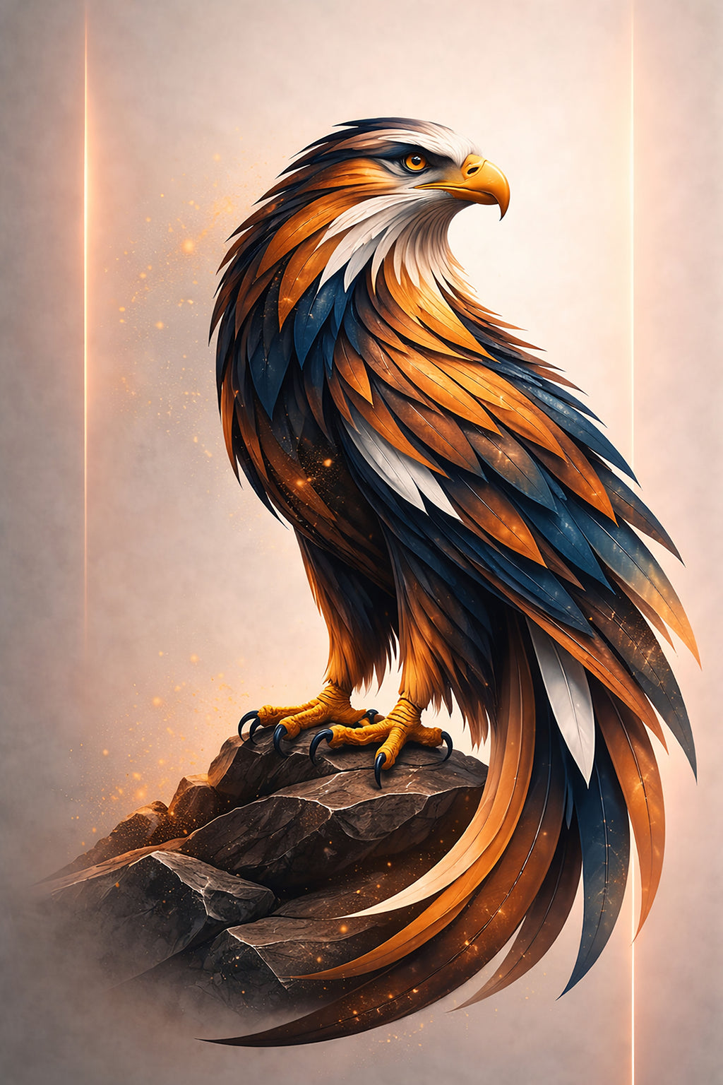 Cliffside Sovereign — Premium Digital Art Print