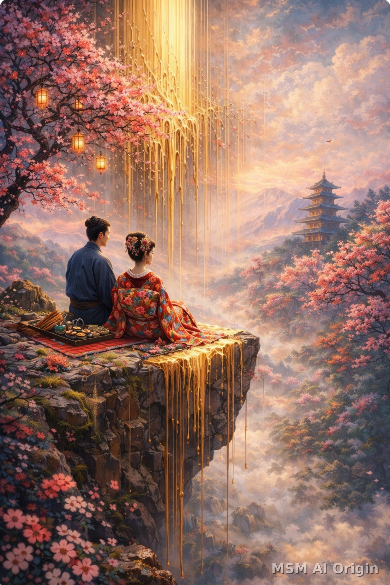 Cliffside Tea Beneath the Sky River