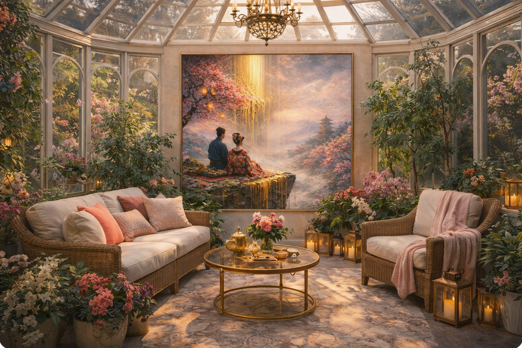 Cliffside Tea Beneath the Sky River