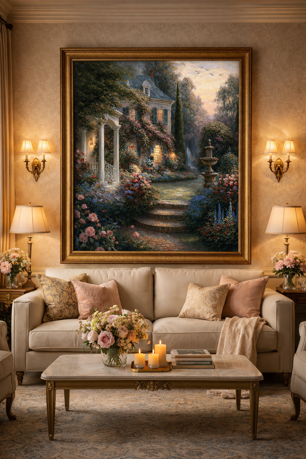 Evening Bloom Sanctuary — Premium Digital Art Print