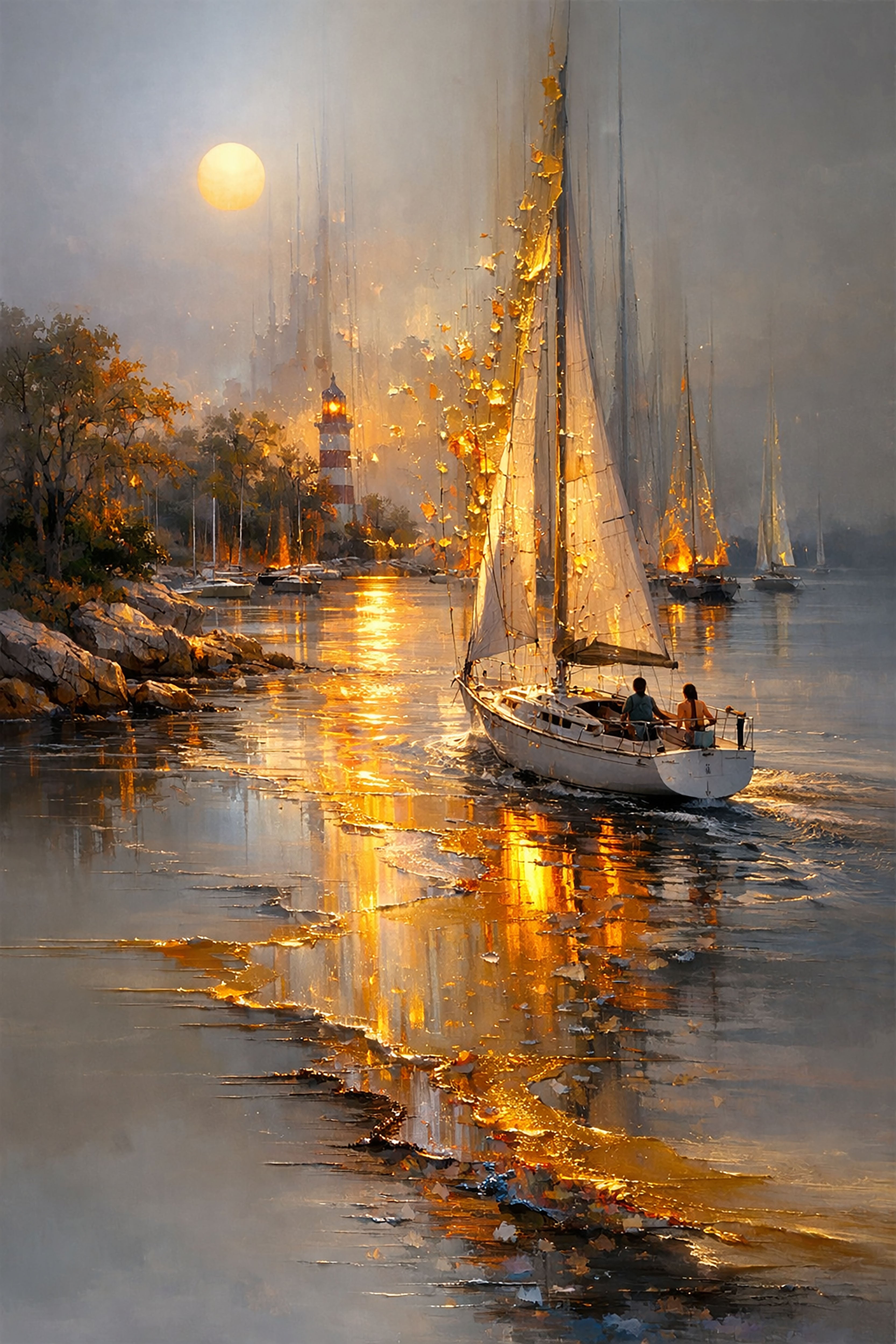 Harbor of Liquid Gold Print