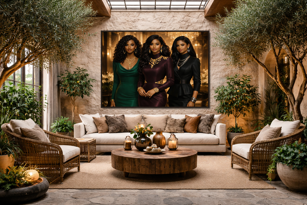 Elegance, Times Three — Premium Digital Art Print