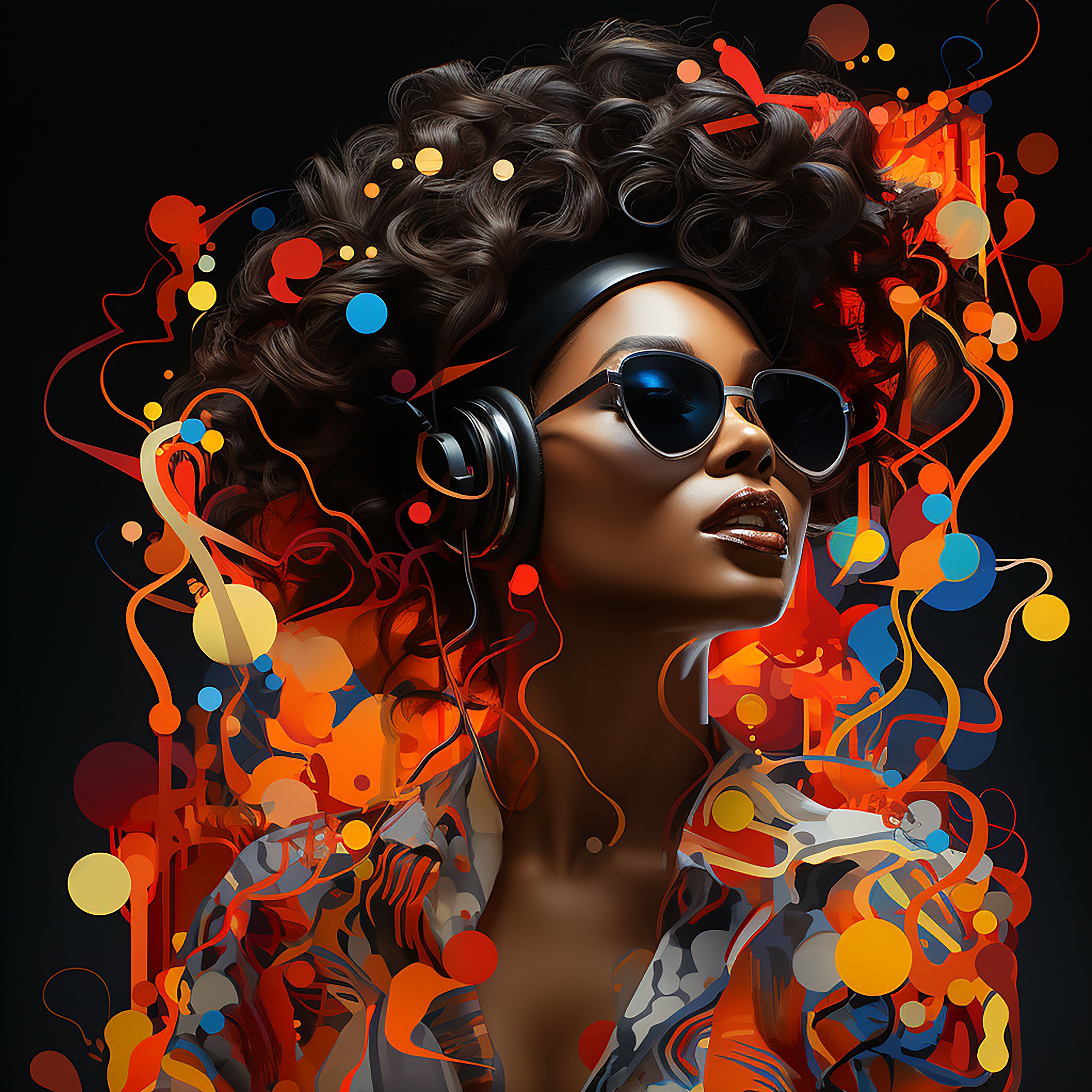 Neon Soundwave Queen