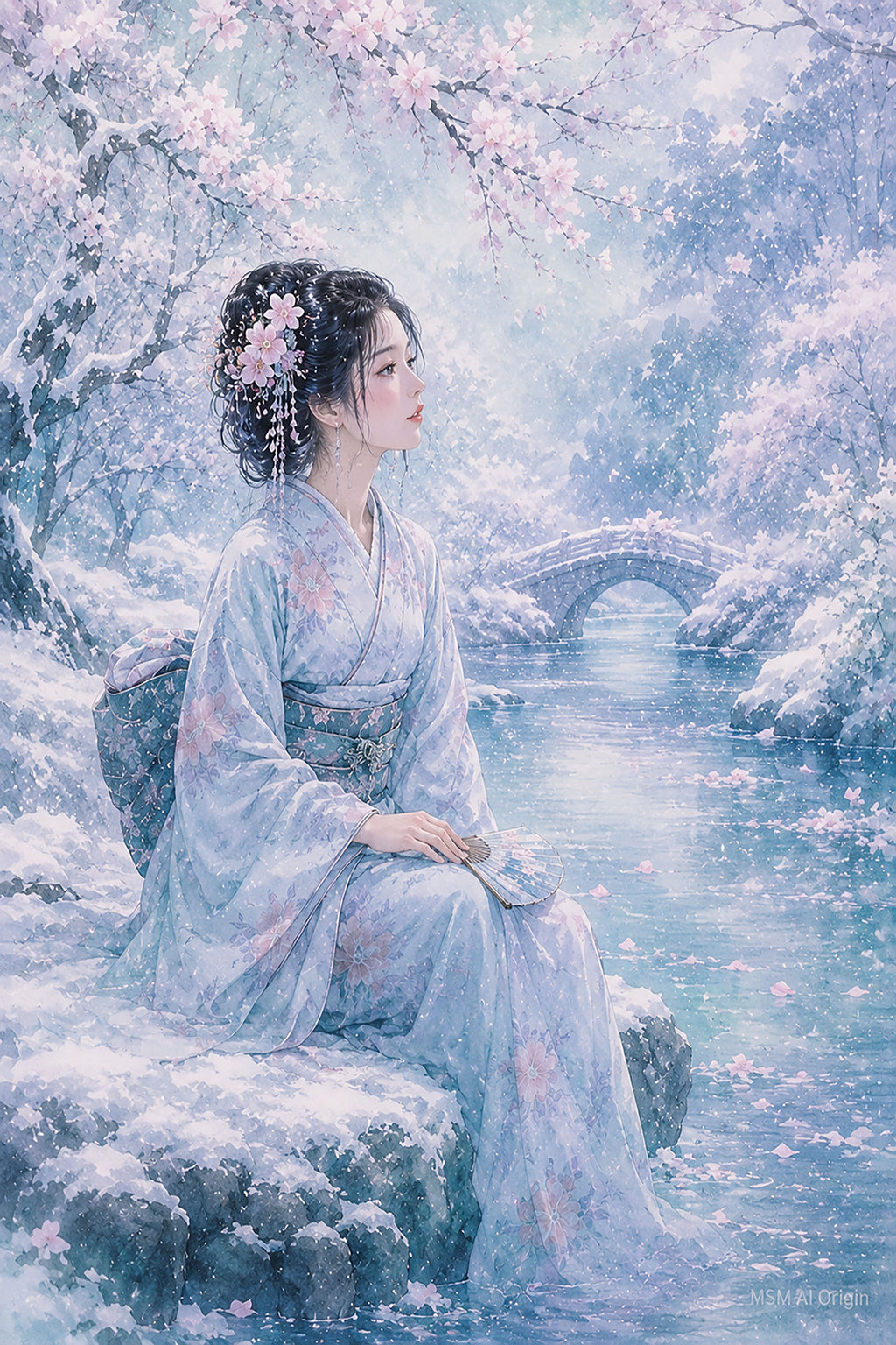 Petals in the Snowlight