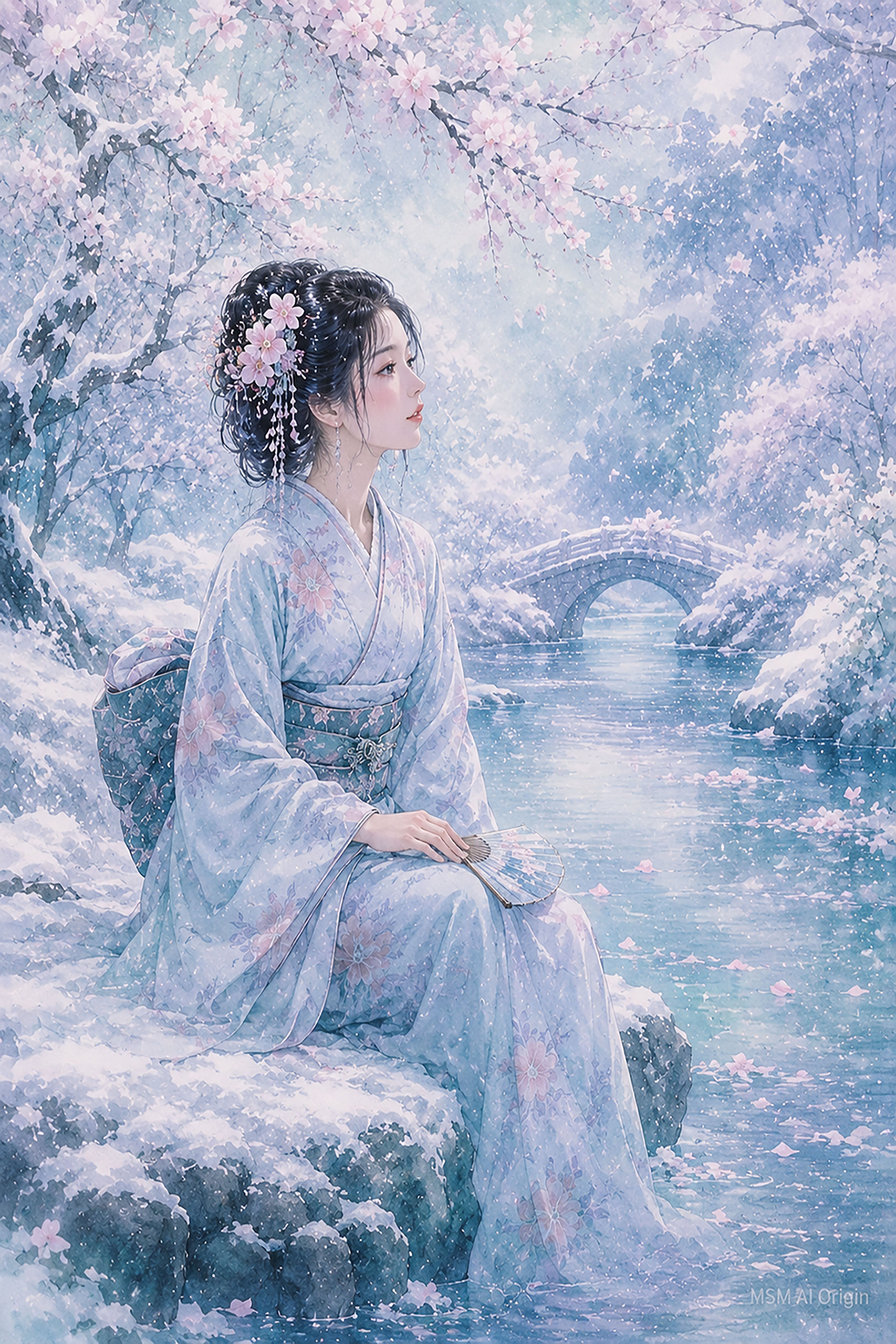 Petals in the Snowlight