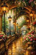 Rain-Kissed Garden Passage